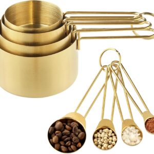 8PCS Stainess Steel Metal Measuring Cups